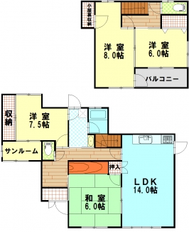 中宇部売家